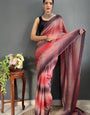 Extraordinary 1-Minute Ready To Wear Maroon Georgette Saree