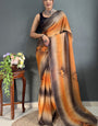 Precious 1-Minute Ready To Wear Orange Georgette Saree