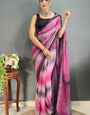 Classy 1-Minute Ready To Wear Pink Georgette Saree