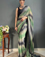 Pretty 1-Minute Ready To Wear Sea Green Georgette Saree
