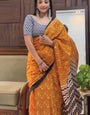 Flattering 1-Minute Ready To Wear Mustard Cotton Saree