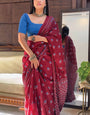Elegant 1-Minute Ready To Wear Maroon Cotton Saree