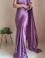 Flameboyant 1-Minute Ready To Wear Heather Satin Silk Saree