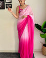 Sensational 1-Minute Ready To Wear Dark Pink Georgette Saree