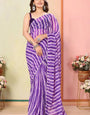 Jazzy 1-Minute Ready To Wear Purple Georgette Saree