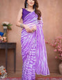 Breathtaking 1-Minute Ready To Wear Lavender Georgette Saree