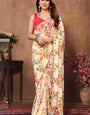 Exquisite 1-Minute Ready To Wear Beige Georgette Saree